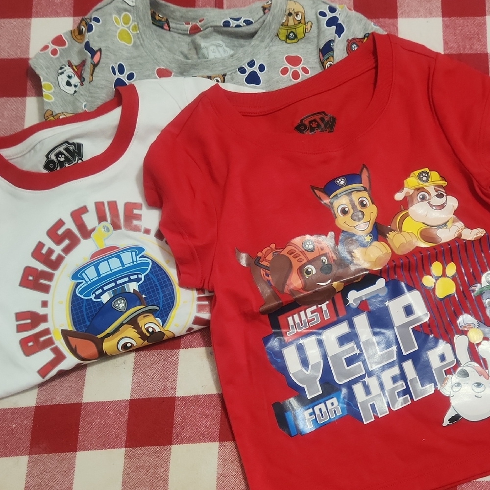 Paw Patrol Red and White T-Shirts Set